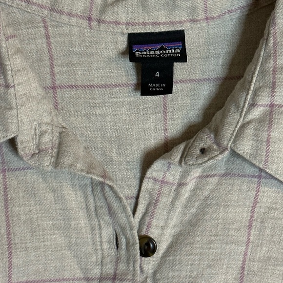 Patagonia Organic Cotton Plaid Long Sleeve Button Up Shirt Womens Size 4 - Picture 6 of 7
